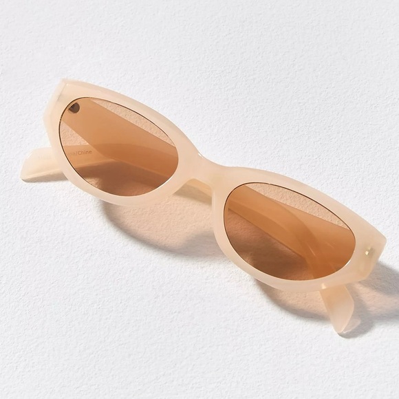 Anthropologie Peach Oval Sunglasses - Picture 1 of 3
